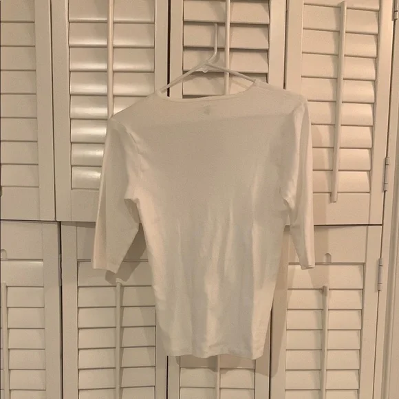 Brandy Melville White Long Sleeve Tee Casual Style - Picture 2 of 2